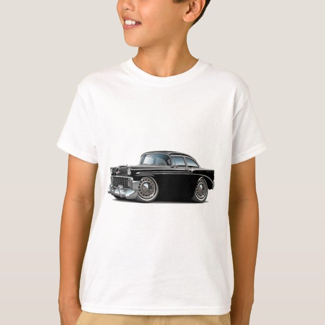 Camiseta Carro 1956 preto de Chevy Belair (Frente)