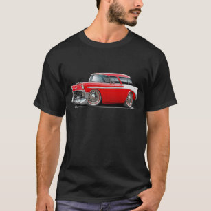 Camiseta Carro 1956 Vermelho-Branco do nómada