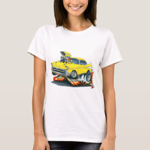 Camiseta Carro 1957 amarelo de Chevy Belair