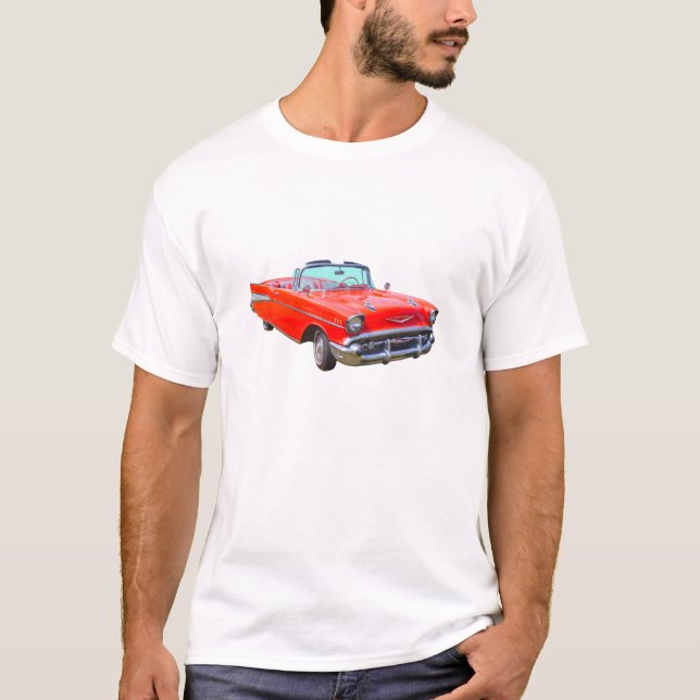 Camiseta Carro 1957 antigo convertível do Bel Air de (Frente)