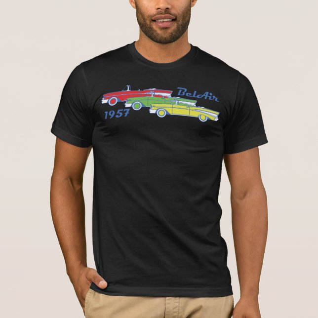Camiseta Carro 1957 clássico convertível do Bel Air de (Frente)