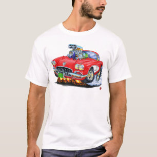 Camiseta Carro 1958-60 do vermelho de Corveta