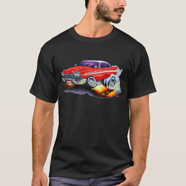 Camiseta Carro 1958 do vermelho da fúria de Plymouth (Frente)