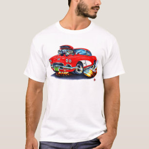 Camiseta Carro 1962 Vermelho-Branco de Corveta