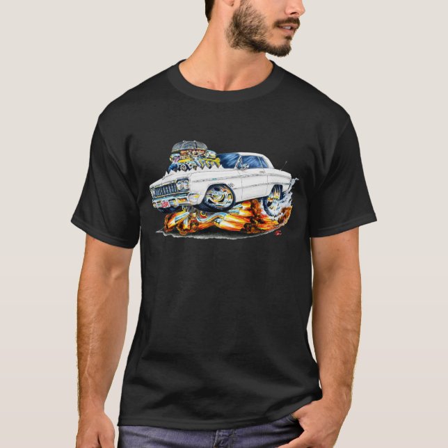 Camiseta Carro 1964 do branco do Impala (Frente)