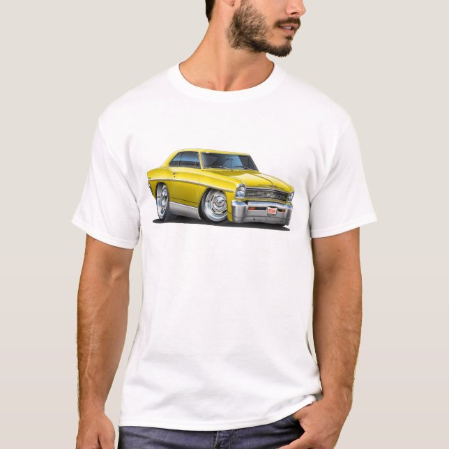 Camiseta Carro 1966-67 amarelo da nova (Frente)