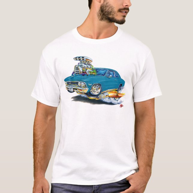 Camiseta Carro 1966 da cerceta de Chevelle (Frente)