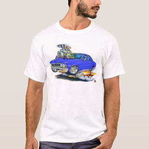 Camiseta Carro 1966 do azul de Chevelle