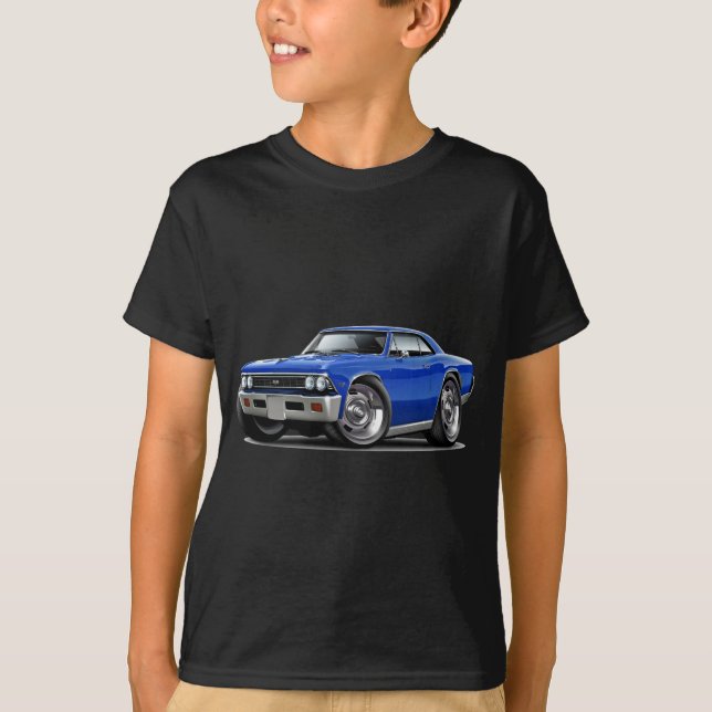 Camiseta Carro 1966 do azul de Chevelle (Frente)