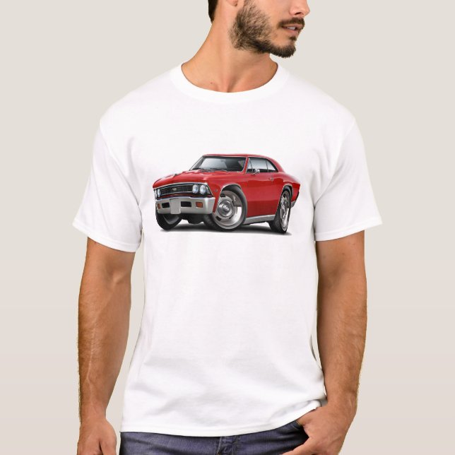 Camiseta Carro 1966 do vermelho de Chevelle (Frente)