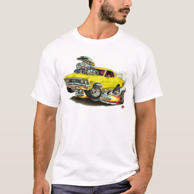 Camiseta Carro 1967 amarelo de Chevelle (Frente)