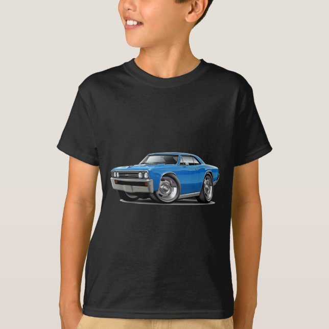 Camiseta Carro 1967 do azul de Chevelle (Frente)