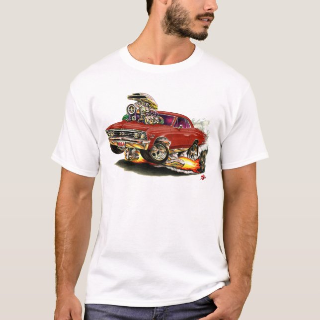 Camiseta Carro 1967 marrom de Chevelle (Frente)