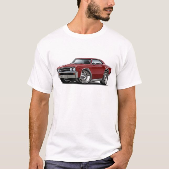 Camiseta Carro 1967 marrom de Chevelle (Frente)