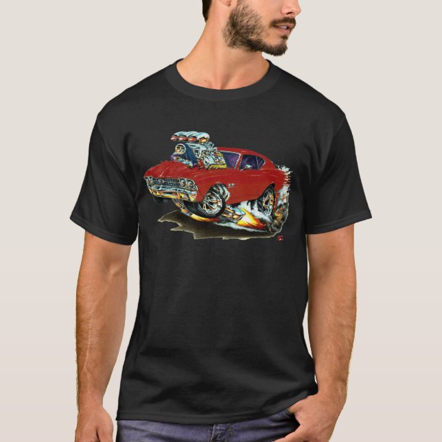 Camiseta Carro 1968-69 marrom de Chevelle (Frente)