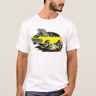 Camiseta Carro 1968-69 superior Amarelo-Preto de Chevelle