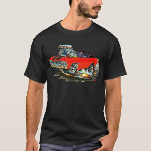 Camiseta Carro 1968-69 superior Vermelho-Preto de Chevelle
