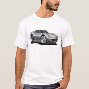 Camiseta Carro 1968-72 de prata de Corveta