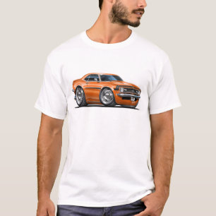 Camiseta Carro 1968 Alaranjado-Preto de Camaro