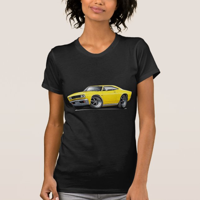 Camiseta Carro 1968 amarelo do RT do Coronet (Frente)