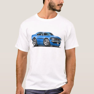 Camiseta Carro 1968 Azul-Preto de Camaro