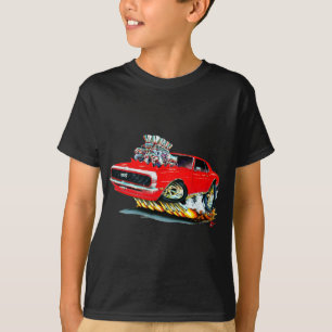 Camiseta Carro 1968 Vermelho-Branco de Camaro