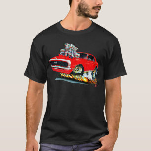 Camiseta Carro 1968 Vermelho-Branco de Camaro