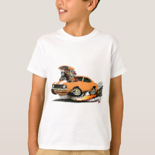 Camiseta Carro 1969 Alaranjado-Branco de Camaro Z28
