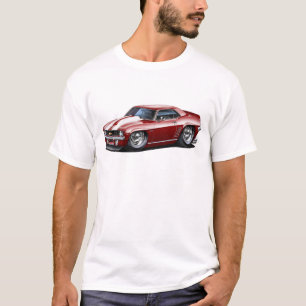 Camiseta Carro 1969 Marrom-Branco de Camaro SS