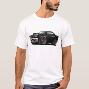 Camiseta Carro 1969 Preto-Preto da colher da capa do