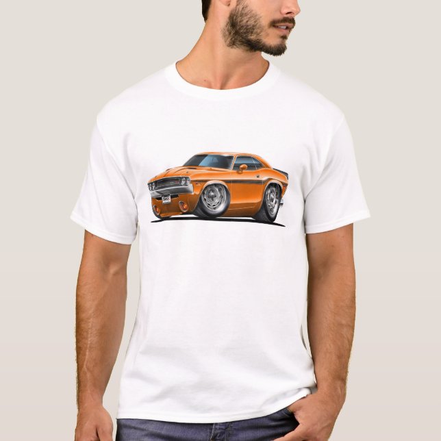Camiseta Carro 1970-72 da laranja do desafiador (Frente)