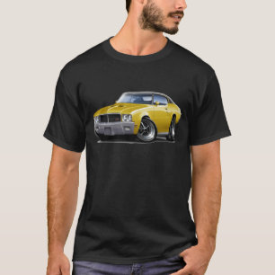 Camiseta Carro 1970-72 superior preto amarelo de Buick GS