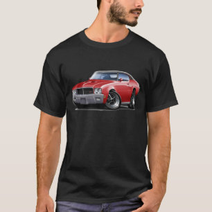 Camiseta Carro 1970-72 superior preto vermelho de Buick GS