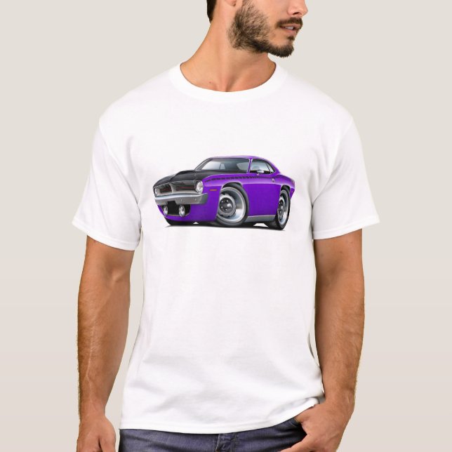 Camiseta Carro 1970 do roxo de Cuda AAR (Frente)