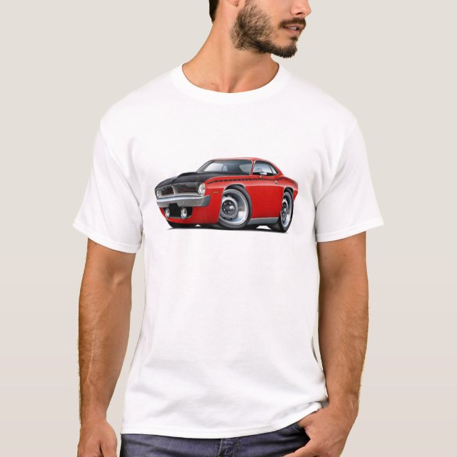 Camiseta Carro 1970 do vermelho de Cuda AAR (Frente)