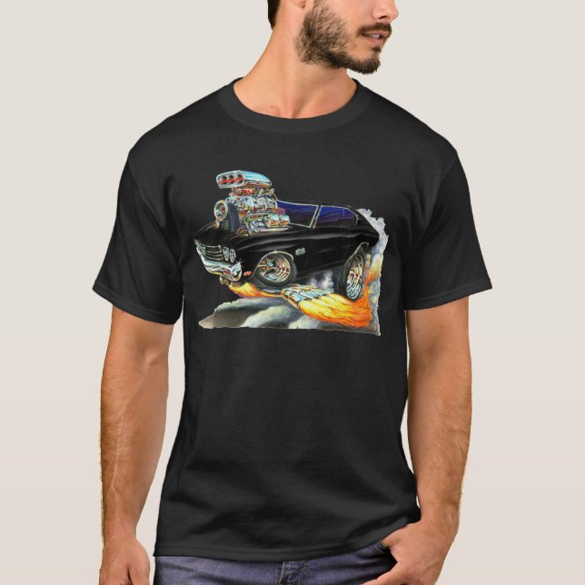 Camiseta Carro 1970 preto de Chevelle (Frente)
