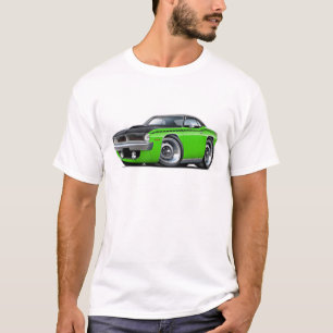 Camiseta Carro 1970 superior Limão-Preto de Cuda AAR