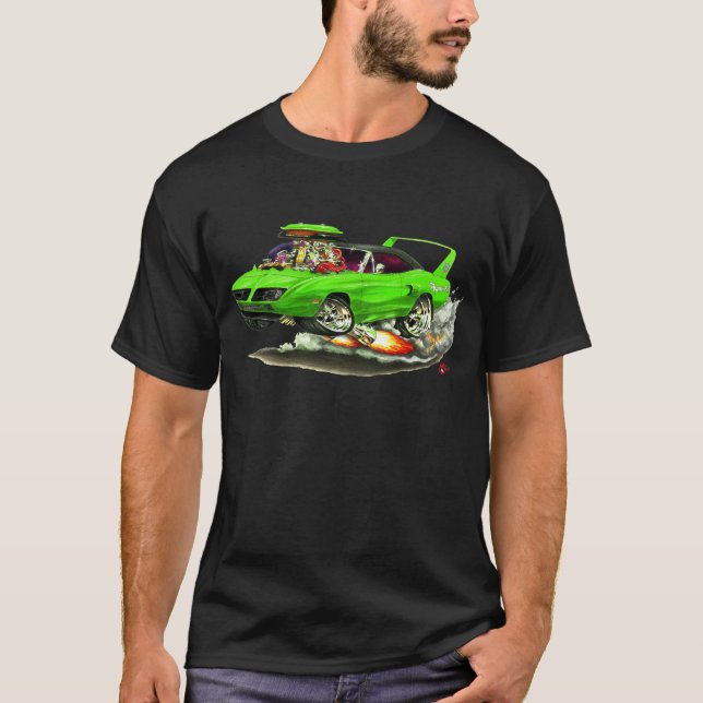 Camiseta Carro 1970 verde de Superbird (Frente)