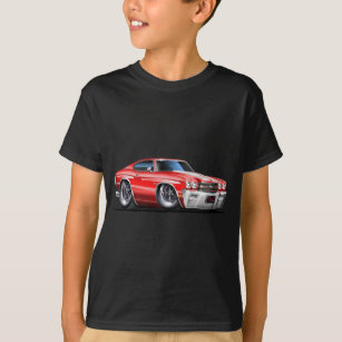 Camiseta Carro 1970 Vermelho-Branco de Chevelle