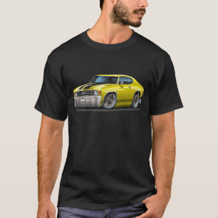 Camiseta Carro 1971-72 Amarelo-Preto de Chevelle