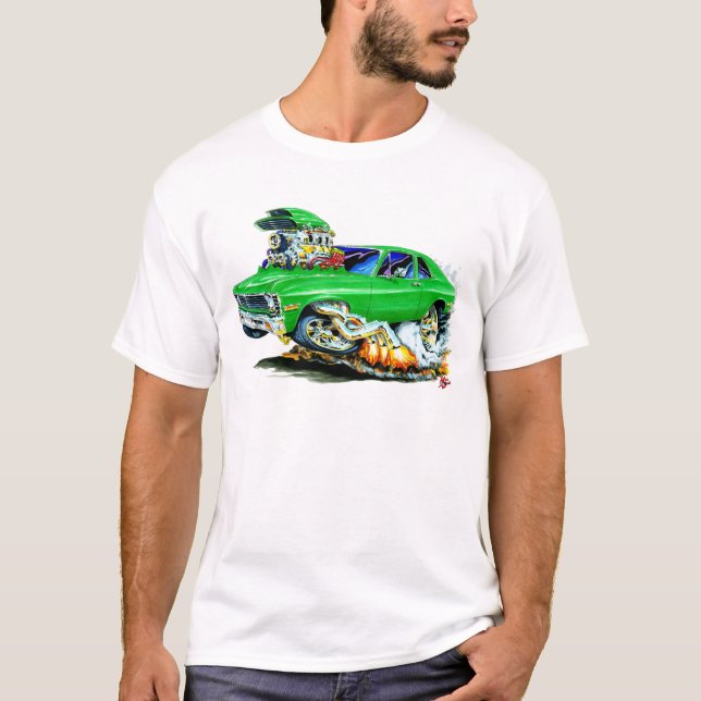 Camiseta Carro 1971-74 verde da nova (Frente)