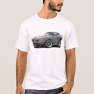 Camiseta Carro 1973-74 Cinzento-Preto da parte superior da