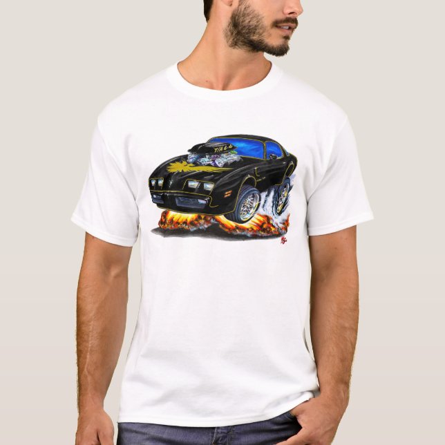 Camiseta Carro 1979-81 do Preto-Ouro do transporte Am (Frente)