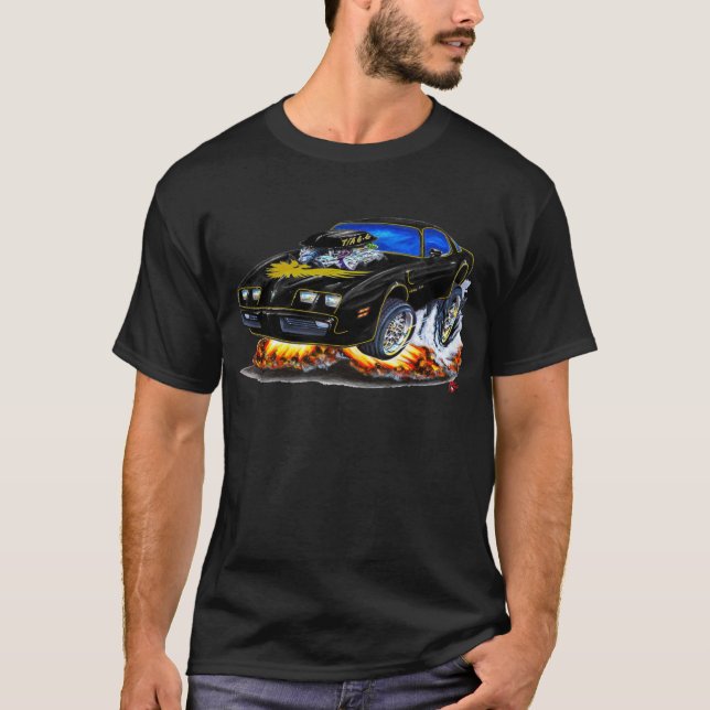 Camiseta Carro 1979-81 do Preto-Ouro do transporte Am (Frente)