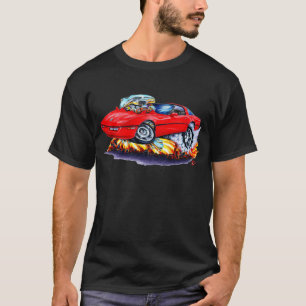 Camiseta Carro 1984-93 do vermelho de Corveta