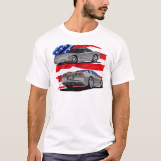 Camiseta Carro 1999-04 do cinza de Corveta