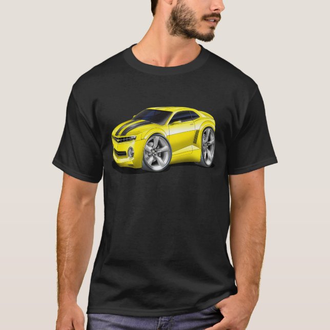 Camiseta Carro 2010-11 Amarelo-Preto de Camaro (Frente)