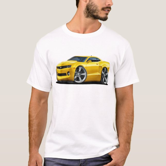 Camiseta Carro 2010-12 amarelo de Camaro (Frente)
