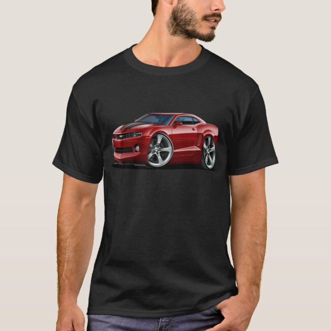 Camiseta Carro 2010-12 Marrom-Preto de Camaro (Frente)