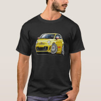 Carro amarelo de Fiat 500 Abarth